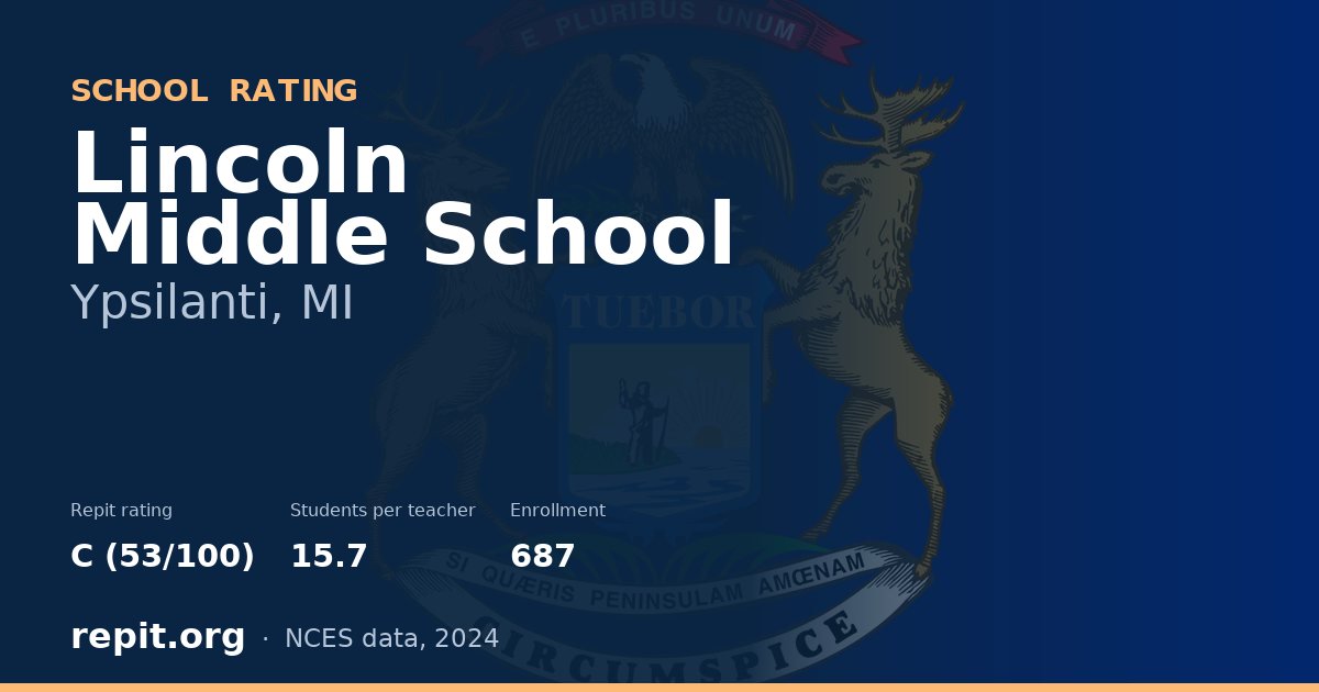 Lincoln Middle School, Ypsilanti, MI — Repit school rating C (53/100)
