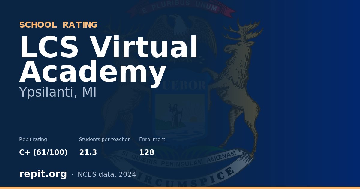 LCS Virtual Academy, Ypsilanti, MI — Repit school rating C+ (61/100)