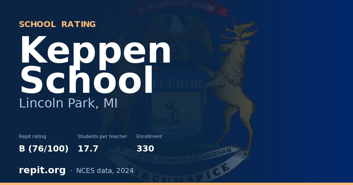 Keppen School, Lincoln Park, MI — Repit school rating B (76/100)