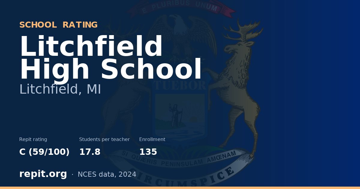 Litchfield High School, Litchfield, MI — Repit school rating C (59/100)