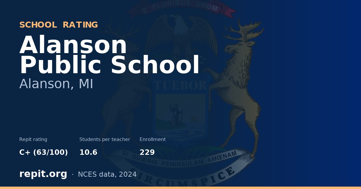 Alanson Public School, Alanson, MI — Repit school rating C+ (63/100)