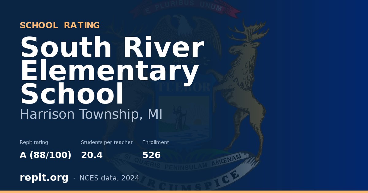 South River Elementary School, Harrison Township, MI — Repit school rating A (88/100)