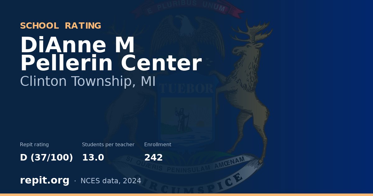 DiAnne M Pellerin Center, Clinton Township, MI — Repit school rating D (37/100)