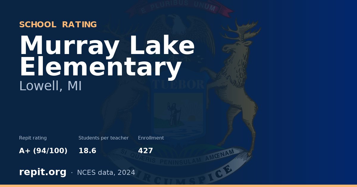 Murray Lake Elementary, Lowell, MI — Repit school rating A+ (94/100)