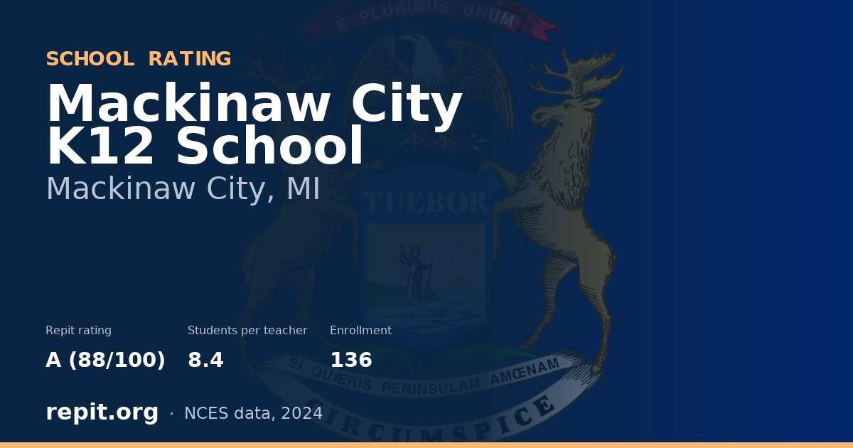 Mackinaw City K12 School, Mackinaw City, MI — Repit school rating A (88/100)