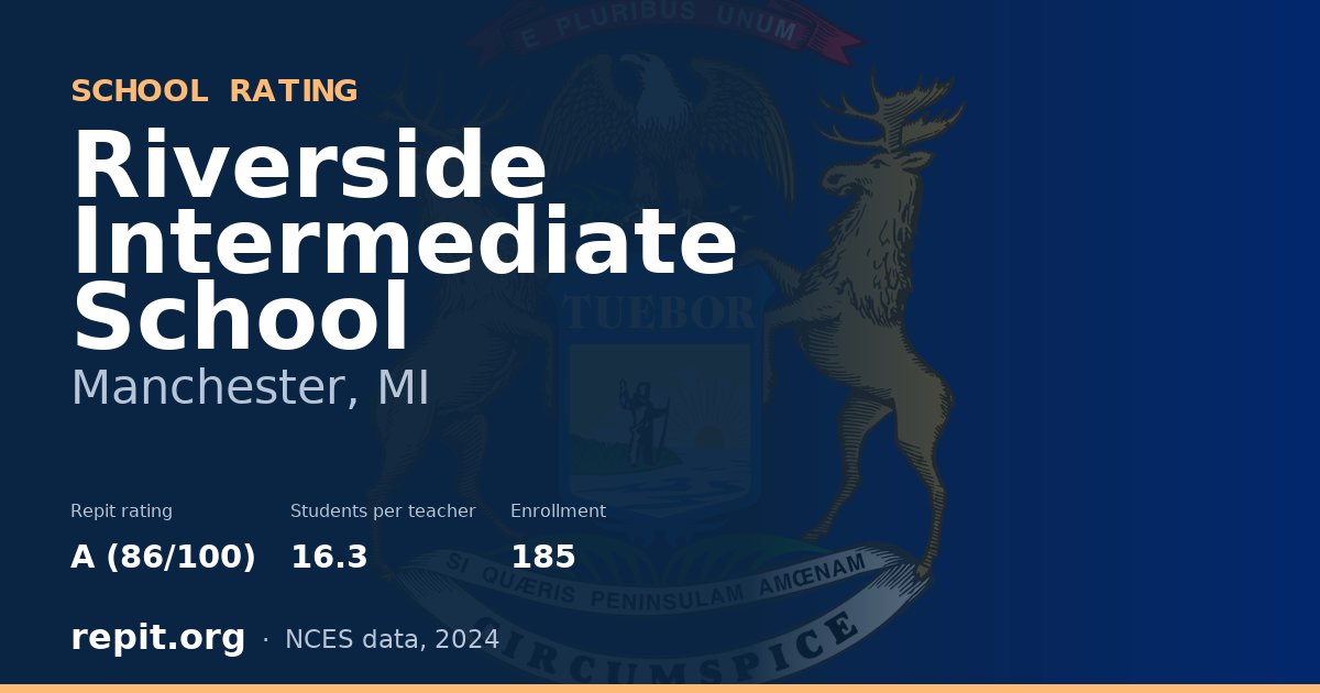 Riverside Intermediate School, Manchester, MI — Repit school rating A (86/100)