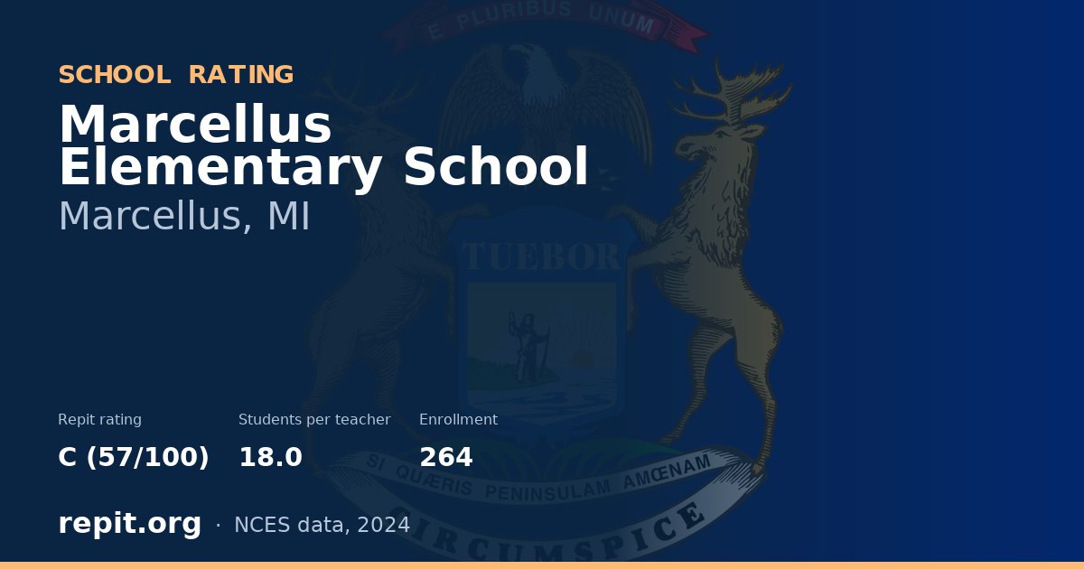 Marcellus Elementary School, Marcellus, MI — Repit school rating C (57/100)