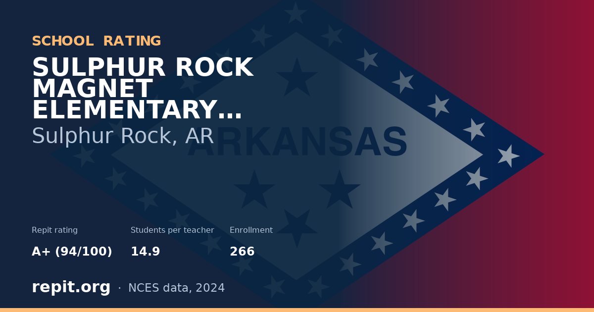 SULPHUR ROCK MAGNET ELEMENTARY SCHOOL, Sulphur Rock, AR — Repit school rating A+ (94/100)