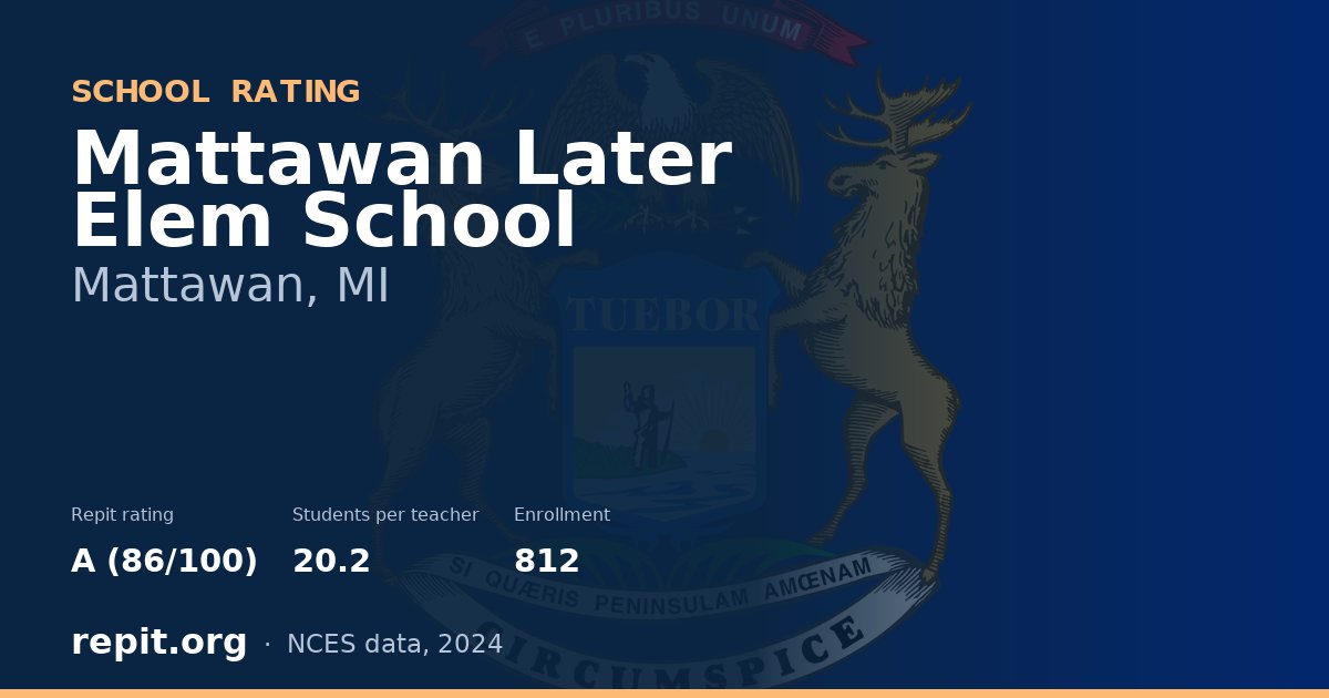 Mattawan Later Elem School, Mattawan, MI — Repit school rating A (86/100)
