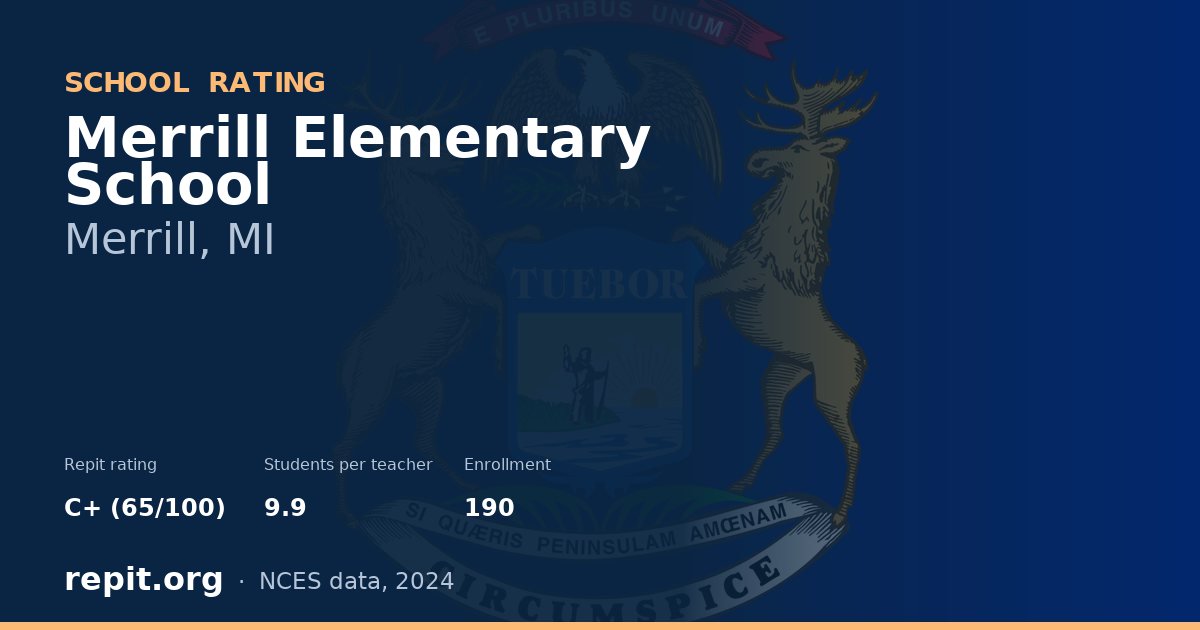 Merrill Elementary School, Merrill, MI — Repit school rating C+ (65/100)