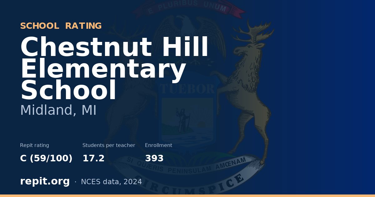 Chestnut Hill Elementary School, Midland, MI — Repit school rating C (59/100)