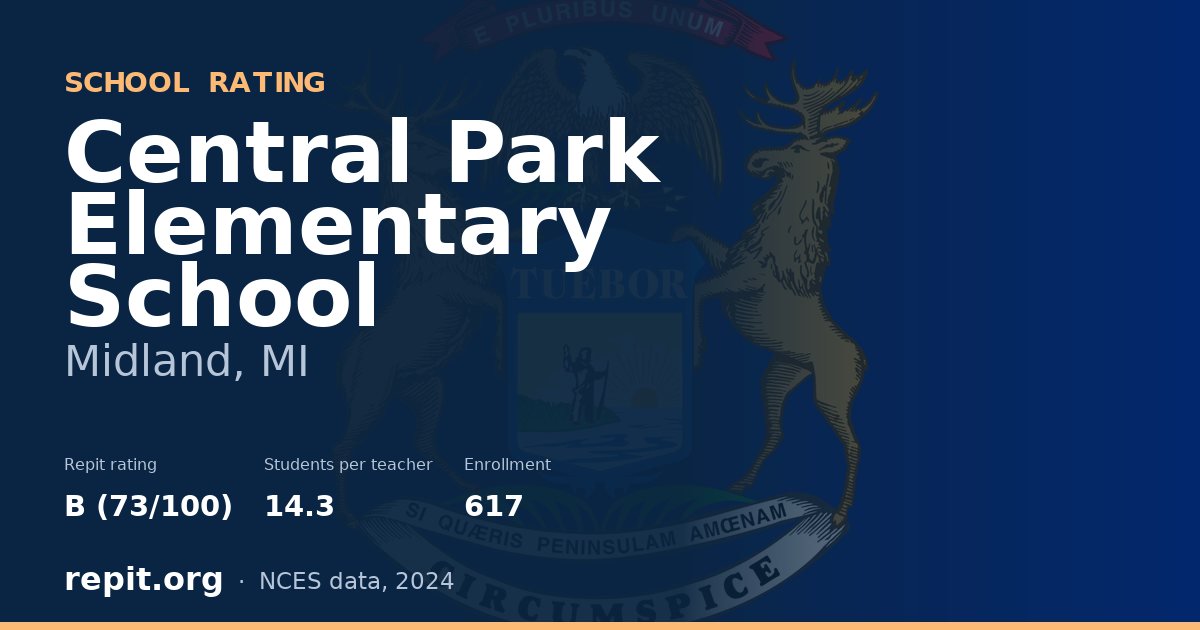 Central Park Elementary School, Midland, MI — Repit school rating B (73/100)