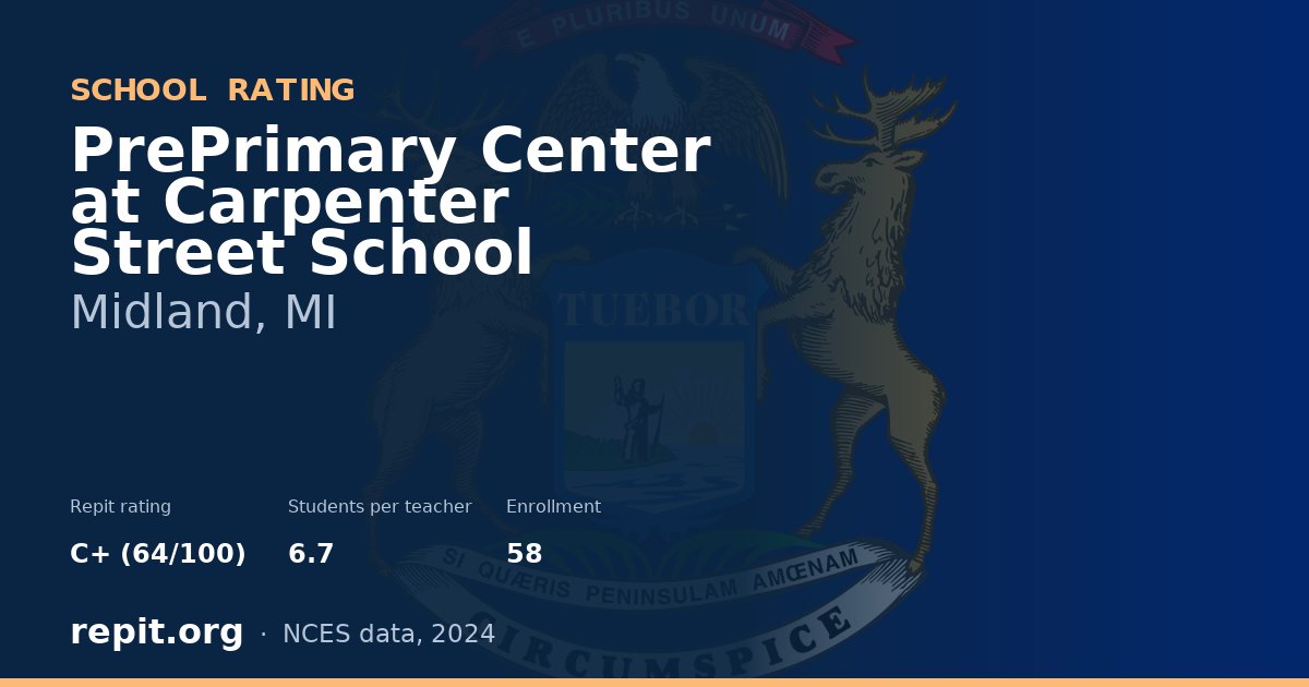 PrePrimary Center at Carpenter Street School, Midland, MI — Repit school rating C+ (64/100)