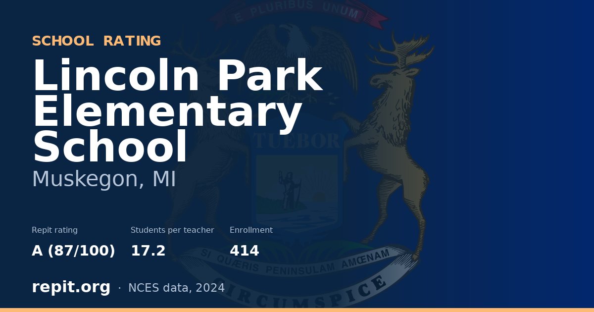Lincoln Park Elementary School, Muskegon, MI — Repit school rating A (87/100)