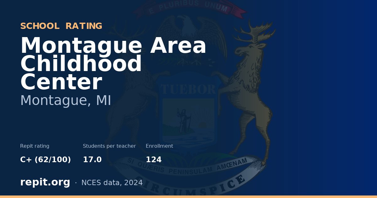 Montague Area Childhood Center, Montague, MI — Repit school rating C+ (62/100)