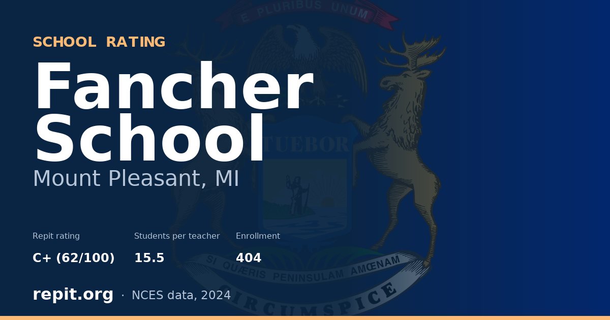 Fancher School, Mount Pleasant, MI — Repit school rating C+ (62/100)