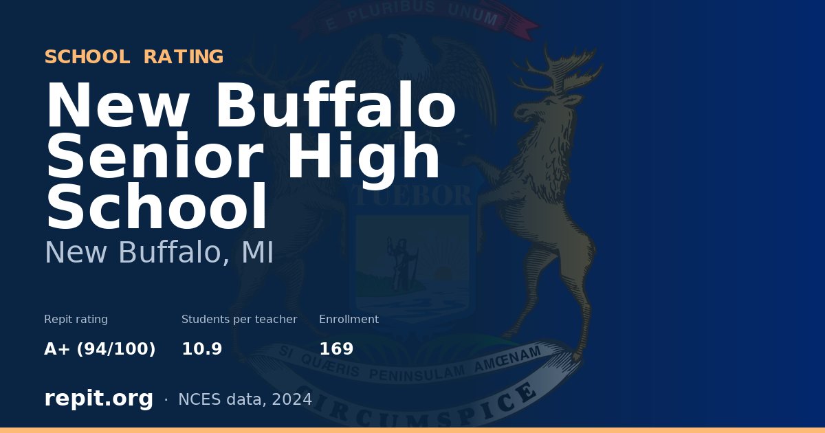 New Buffalo Senior High School, New Buffalo, MI — Repit school rating A+ (94/100)