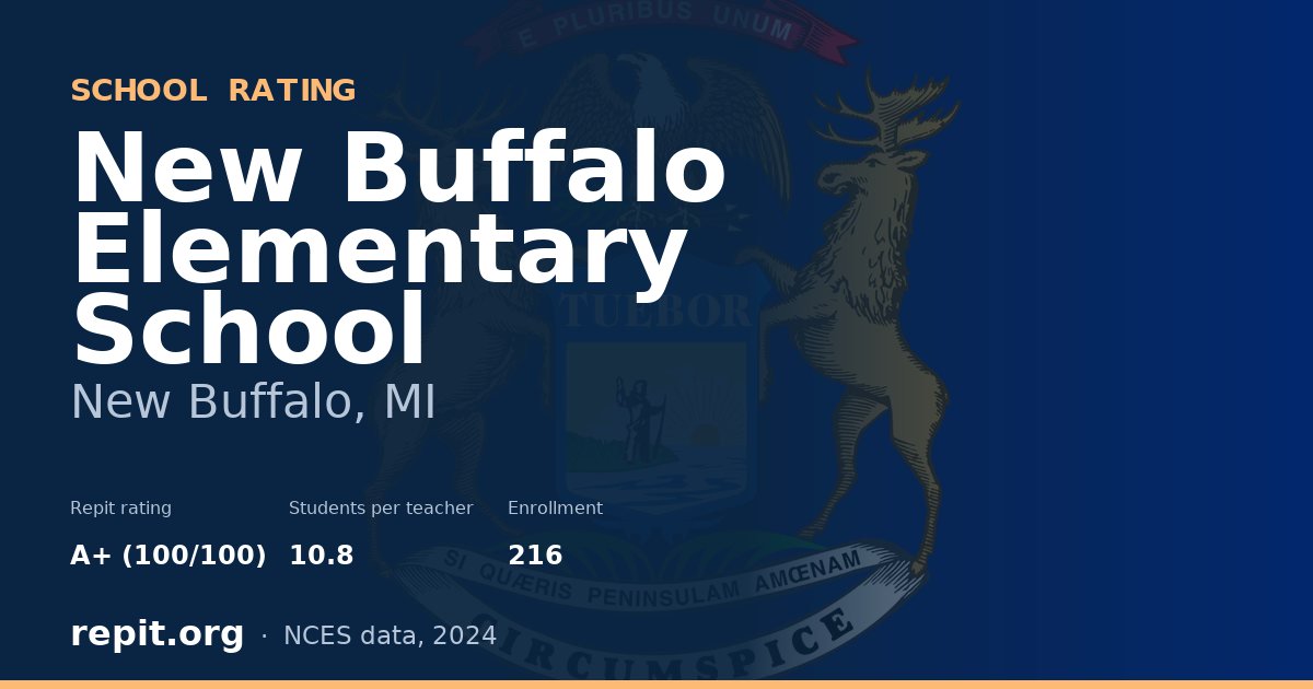 New Buffalo Elementary School, New Buffalo, MI — Repit school rating A+ (100/100)