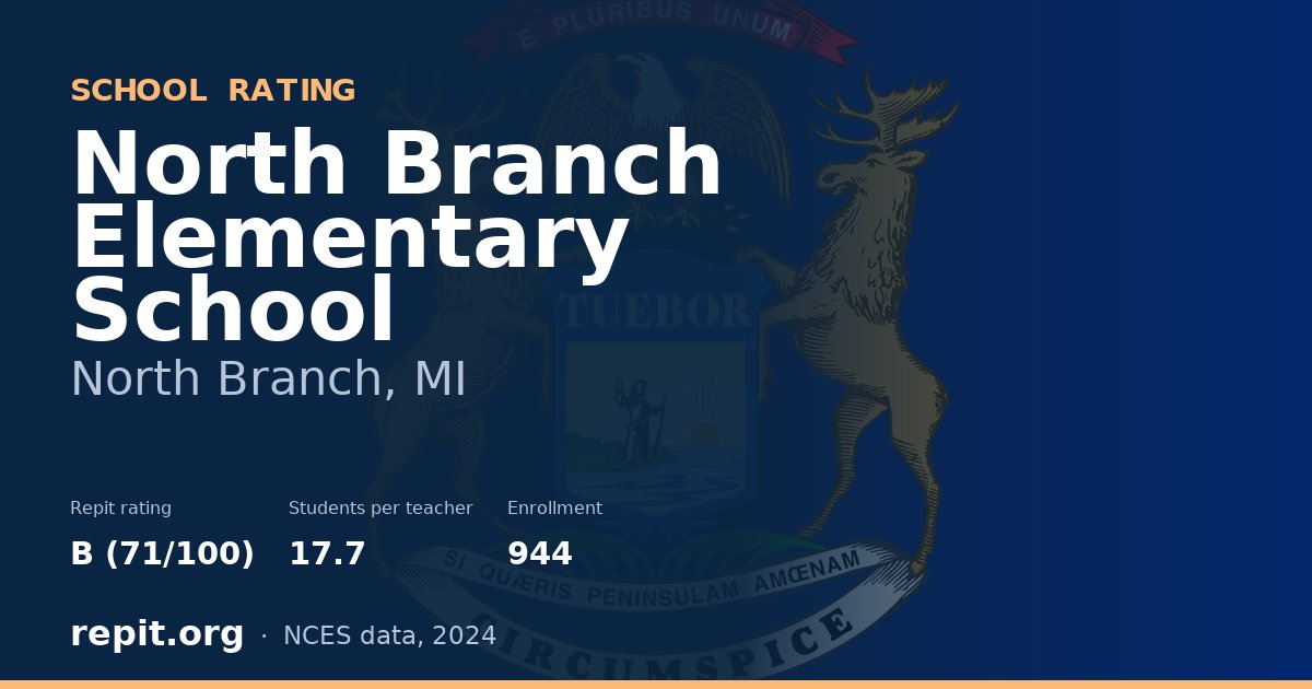 North Branch Elementary School, North Branch, MI — Repit school rating B (71/100)