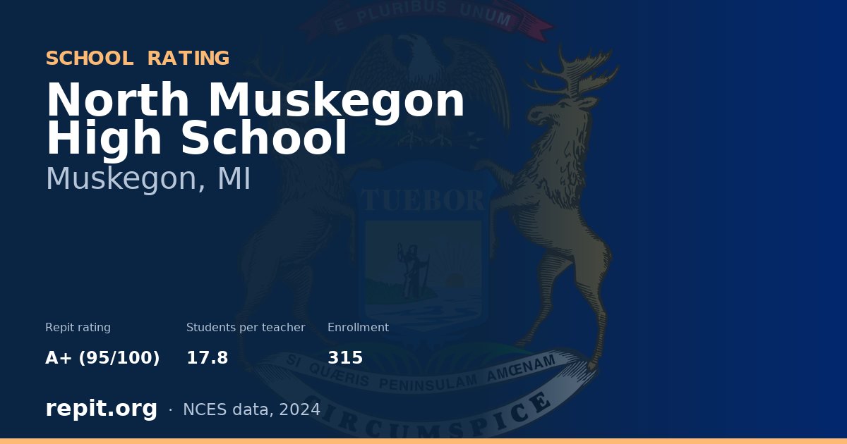 North Muskegon High School, Muskegon, MI — Repit school rating A+ (95/100)