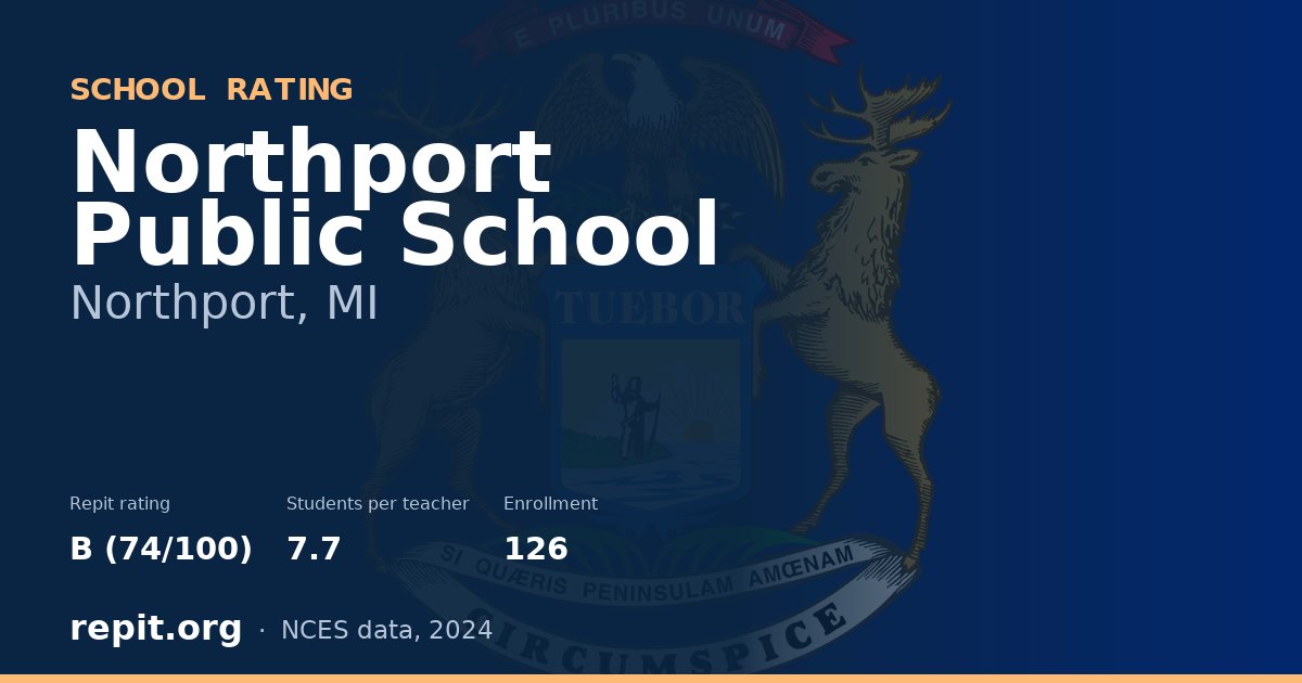 Northport Public School, Northport, MI — Repit school rating B (74/100)