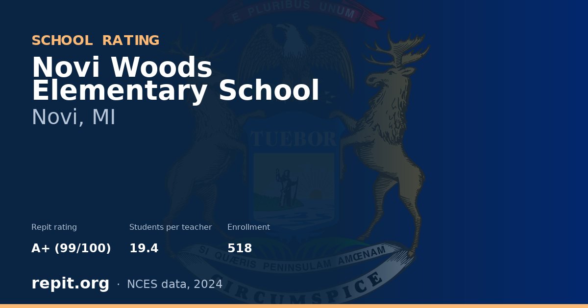 Novi Woods Elementary School, Novi, MI — Repit school rating A+ (99/100)
