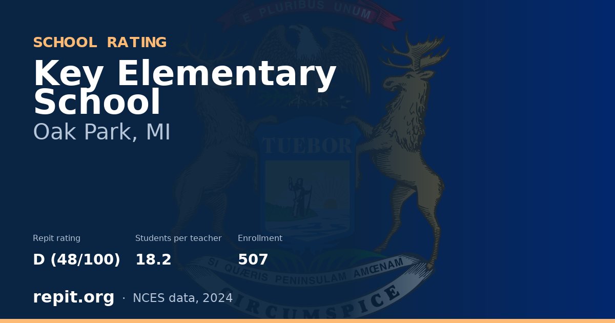 Key Elementary School, Oak Park, MI — Repit school rating D (48/100)