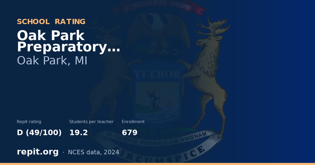 Oak Park Preparatory Academy, Oak Park, MI — Repit school rating D (49/100)