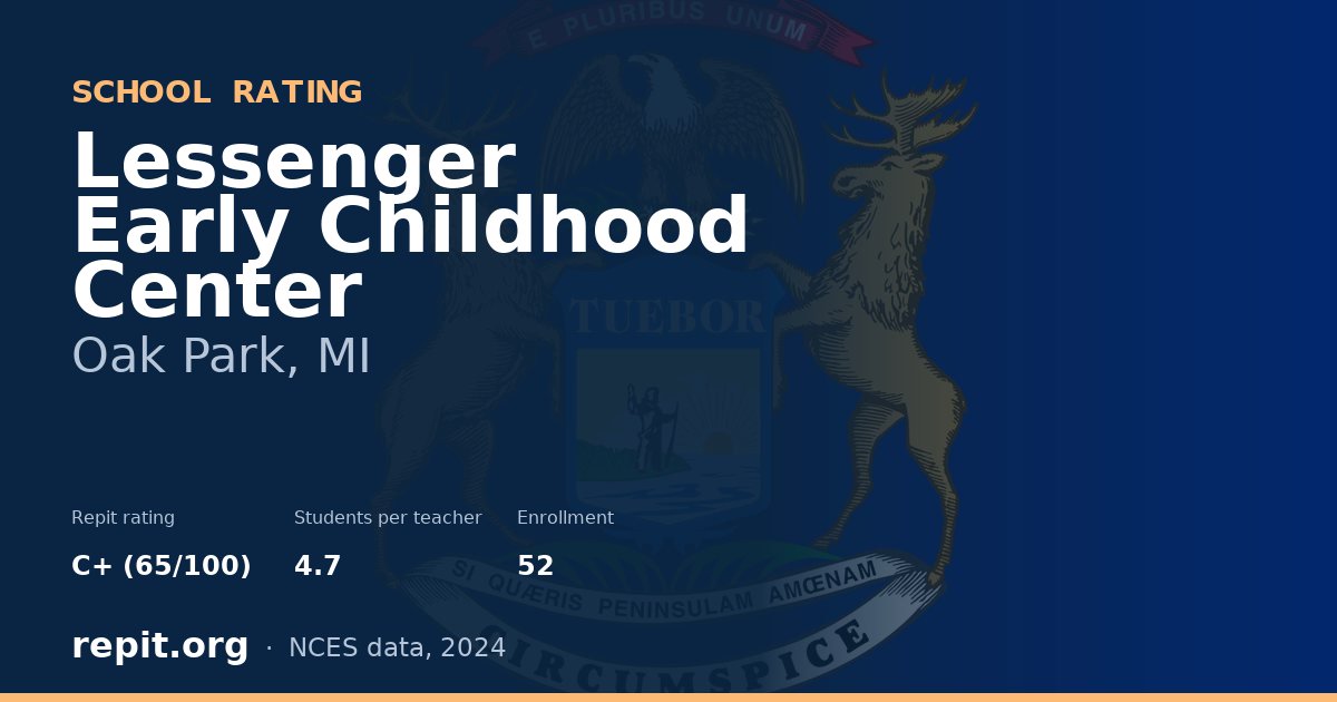 Lessenger Early Childhood Center, Oak Park, MI — Repit school rating C+ (65/100)