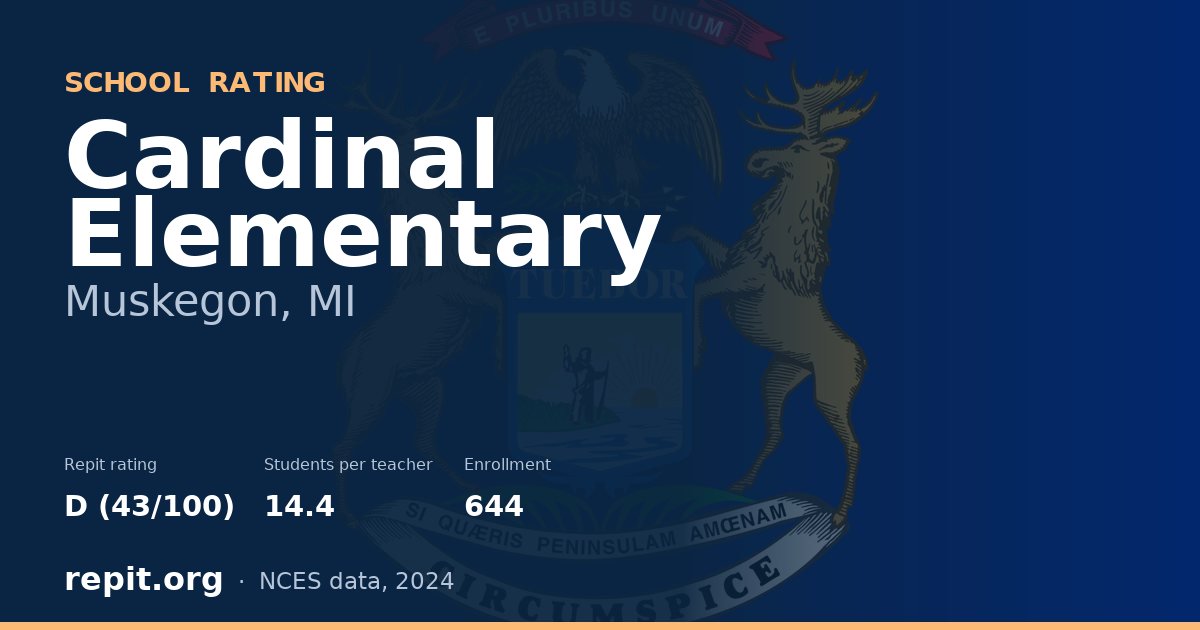 Cardinal Elementary, Muskegon, MI — Repit school rating D (43/100)
