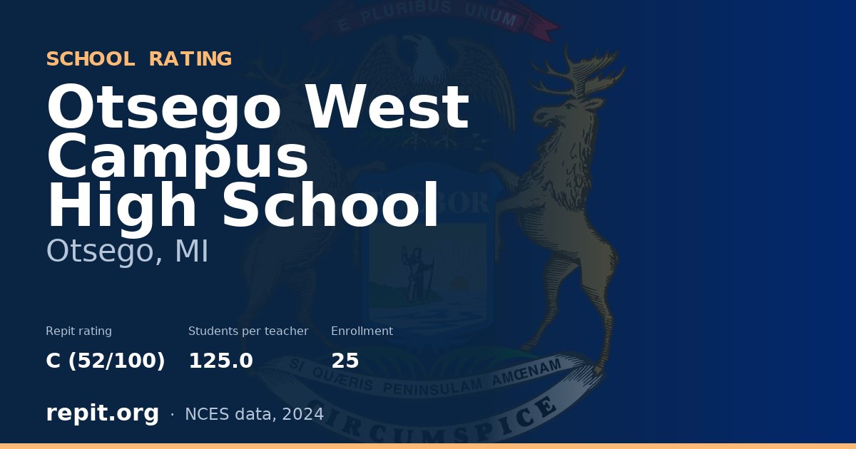 Otsego West Campus High School, Otsego, MI — Repit school rating C (52/100)