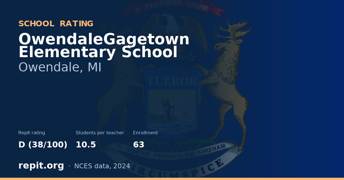 OwendaleGagetown Elementary School, Owendale, MI — Repit school rating D (38/100)