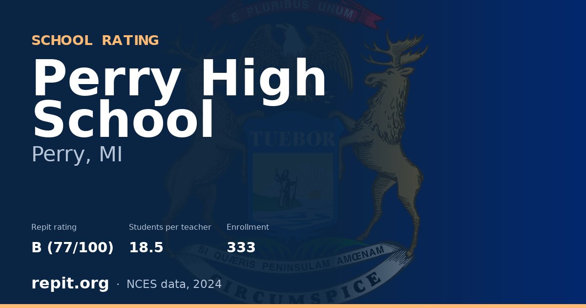 Perry High School, Perry, MI — Repit school rating B (77/100)
