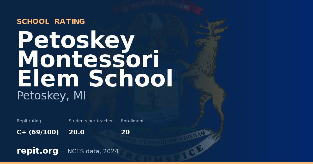 Petoskey Montessori Elem School, Petoskey, MI — Repit school rating C+ (69/100)