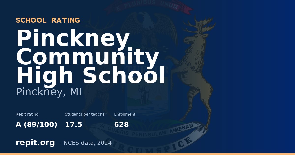 Pinckney Community High School, Pinckney, MI — Repit school rating A (89/100)