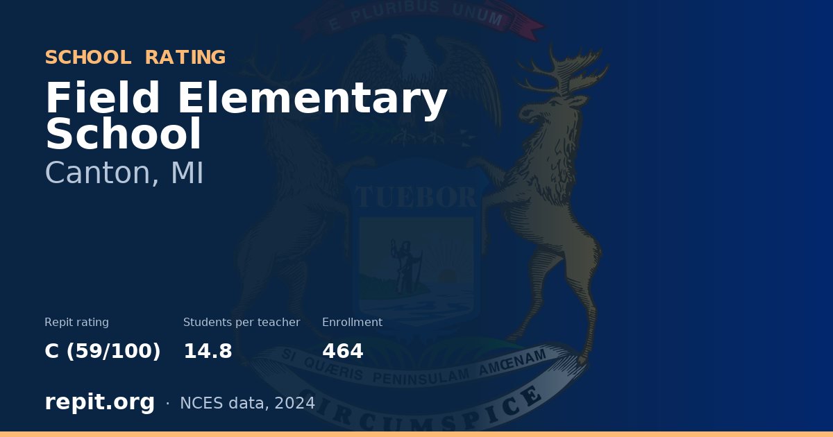 Field Elementary School, Canton, MI — Repit school rating C (59/100)