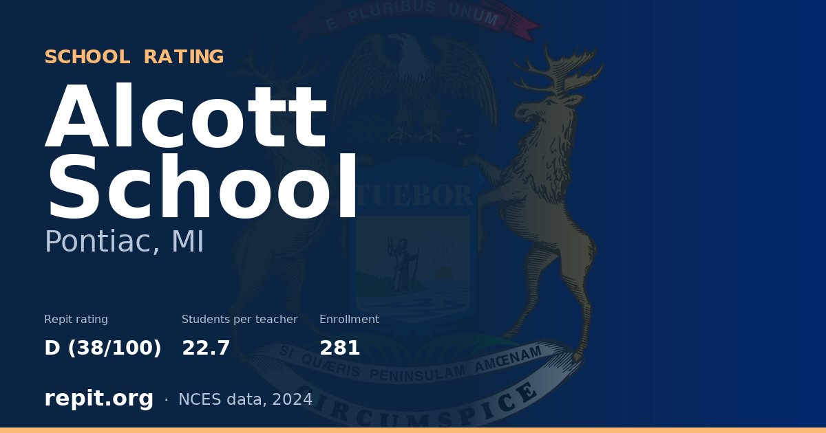 Alcott School, Pontiac, MI — Repit school rating D (38/100)