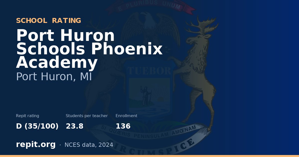 Port Huron Schools Phoenix Academy, Port Huron, MI — Repit school rating D (35/100)