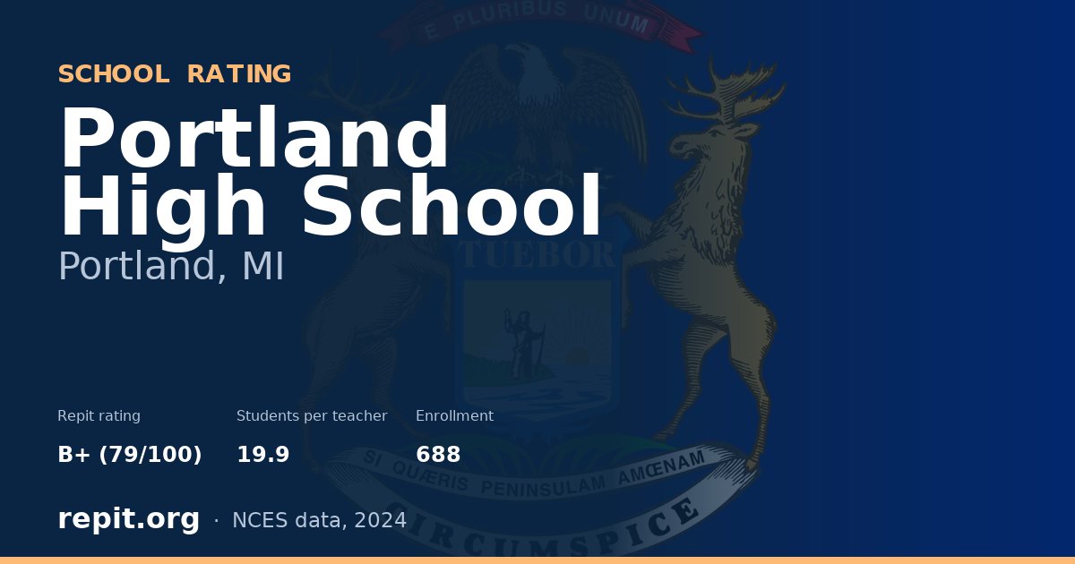 Portland High School, Portland, MI — Repit school rating B+ (79/100)