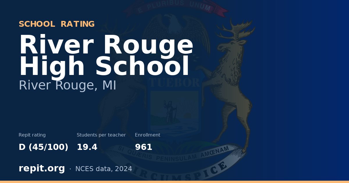 River Rouge High School, River Rouge, MI — Repit school rating D (45/100)