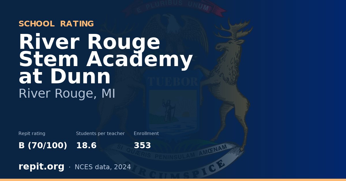 River Rouge Stem Academy at Dunn, River Rouge, MI — Repit school rating B (70/100)