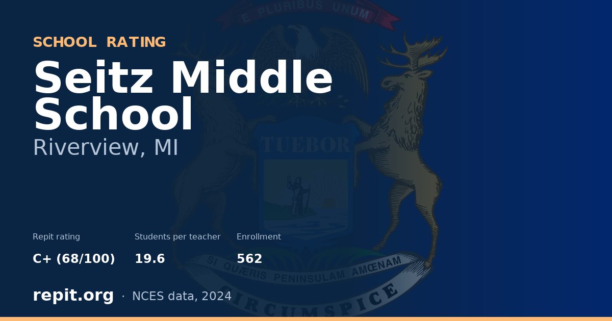 Seitz Middle School, Riverview, MI — Repit school rating C+ (68/100)