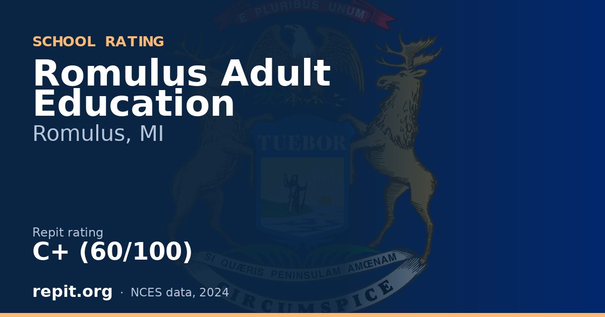 Romulus Adult Education, Romulus, MI — Repit school rating C+ (60/100)