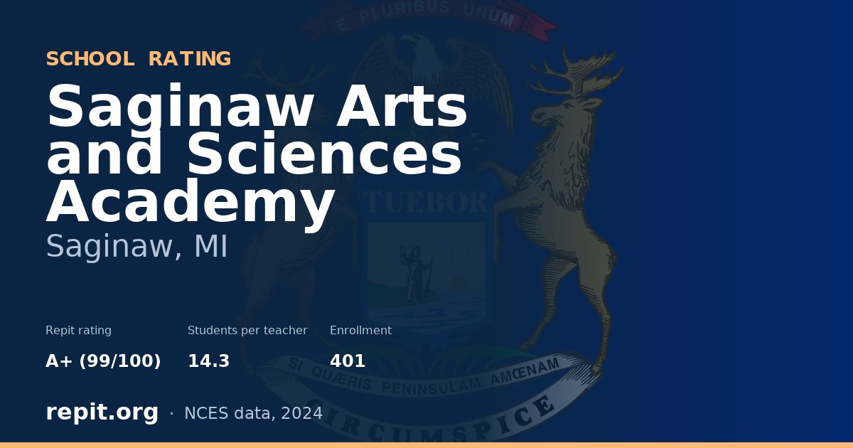 Saginaw Arts and Sciences Academy, Saginaw, MI — Repit school rating A+ (99/100)
