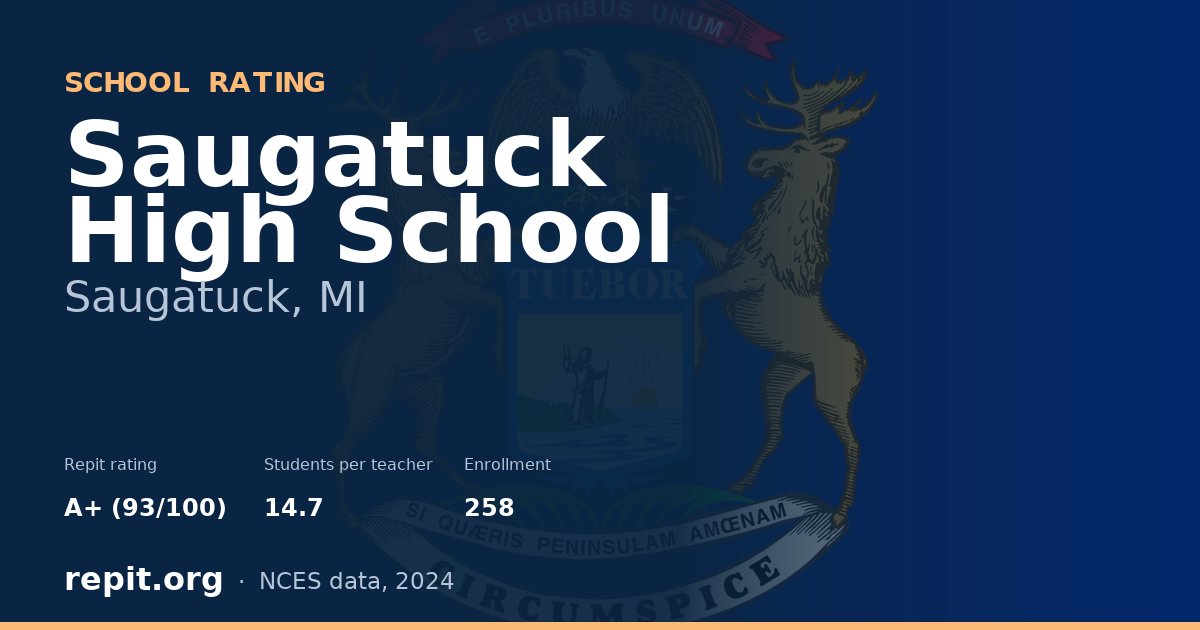 Saugatuck High School, Saugatuck, MI — Repit school rating A+ (93/100)