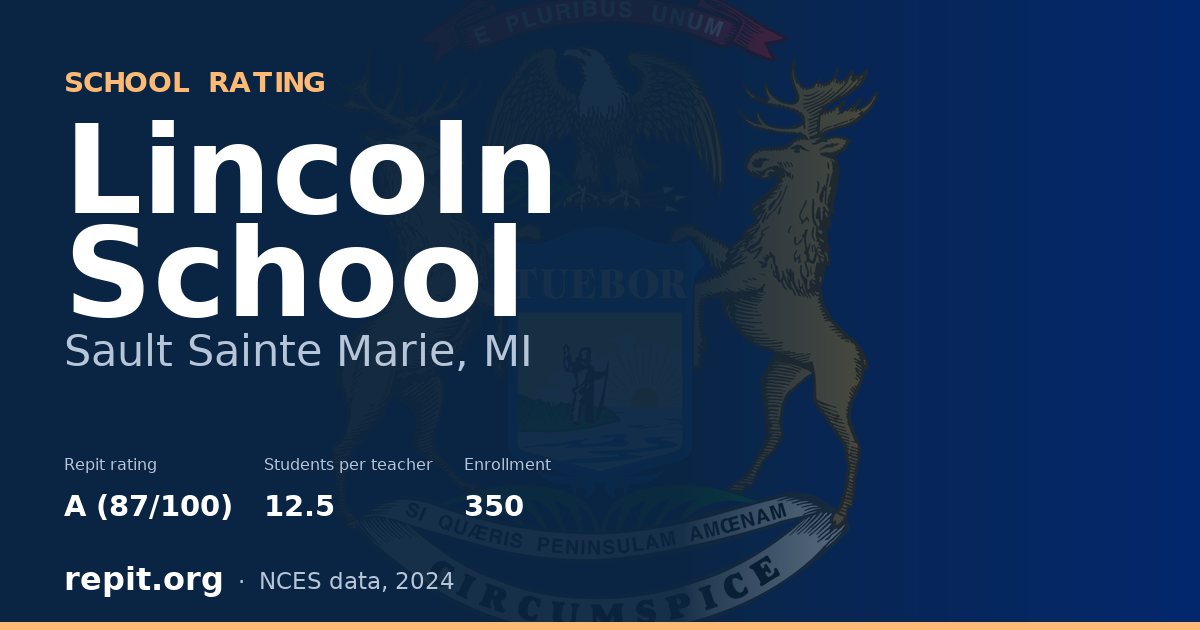 Lincoln School, Sault Sainte Marie, MI — Repit school rating A (87/100)