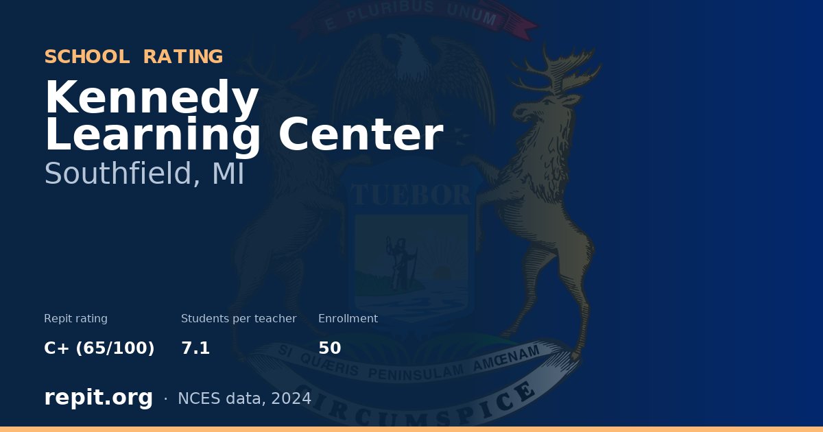 Kennedy Learning Center, Southfield, MI — Repit school rating C+ (65/100)