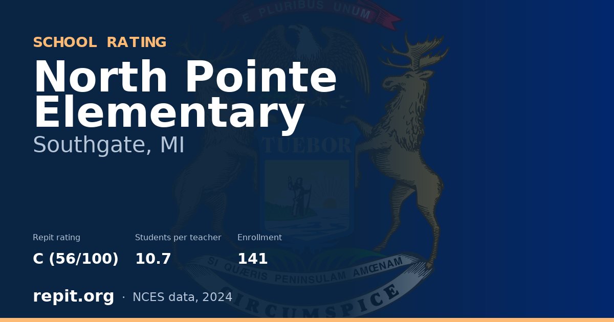 North Pointe Elementary, Southgate, MI — Repit school rating C (56/100)
