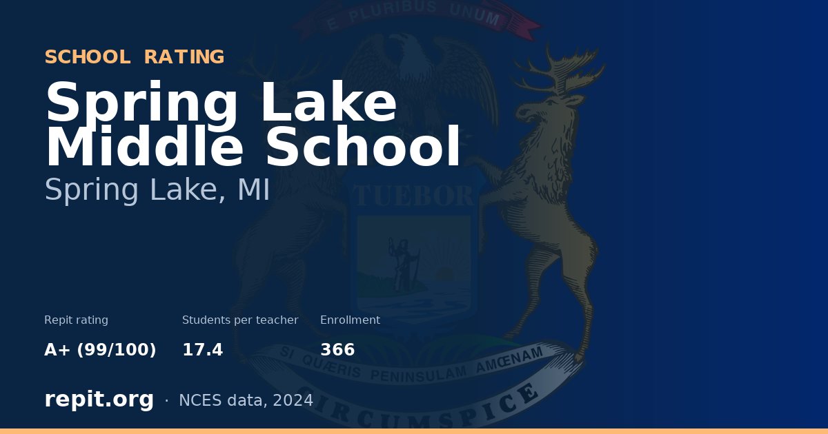 Spring Lake Middle School, Spring Lake, MI — Repit school rating A+ (99/100)