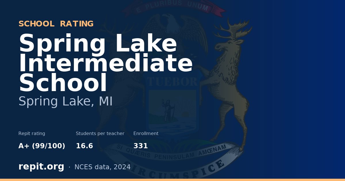 Spring Lake Intermediate School, Spring Lake, MI — Repit school rating A+ (99/100)
